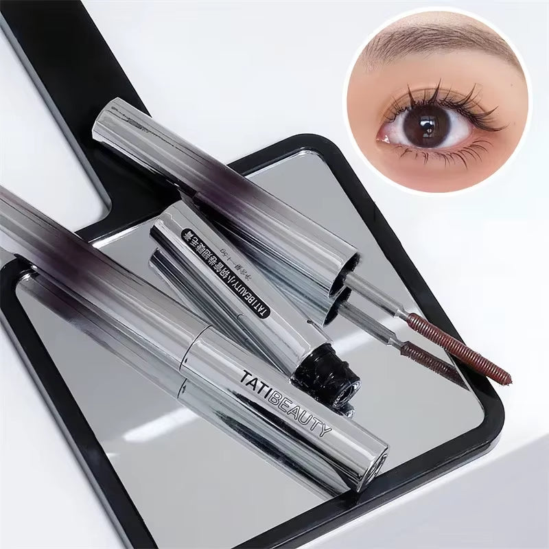 Metal Bar Type Head Mascara Waterproof Lasting Extra Volume Smudge-Proof Curling Lengthening Eyelash Extension Eye Makeup Tools